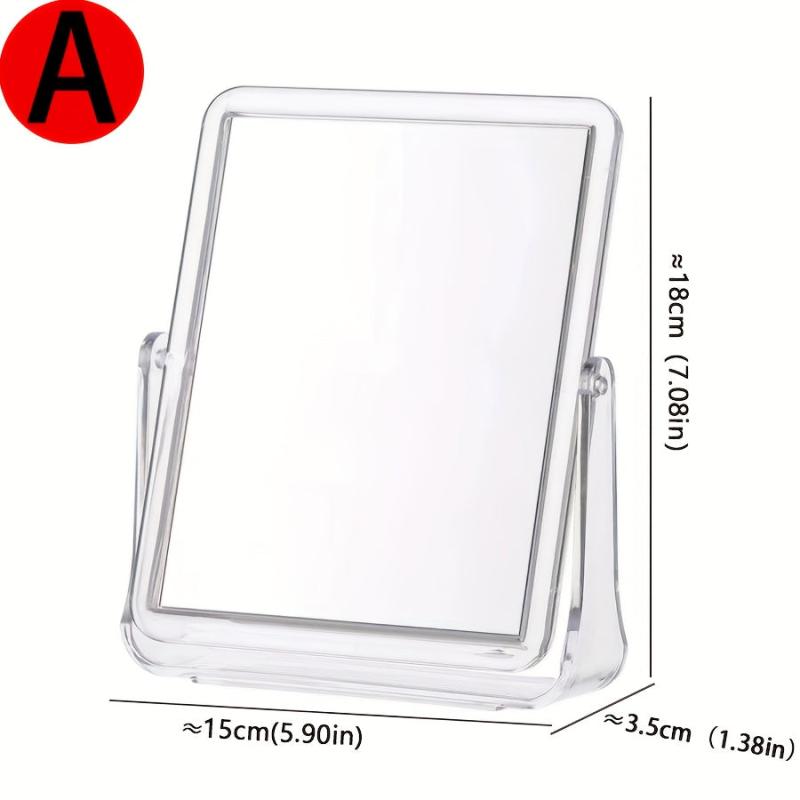 Transparent Makeup Mirror Desktop Double-Sided Table Mirror