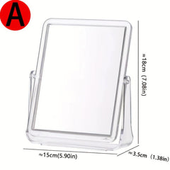 Transparent Makeup Mirror Desktop Double-Sided Table Mirror