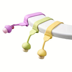 4PCS Toilet Lid Lifter Silicone Handle Hygienic Anti-dirty Opener