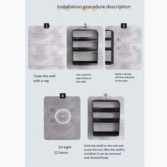 Wall Mounted Cosmetics Shelf for Bathroom Storage
