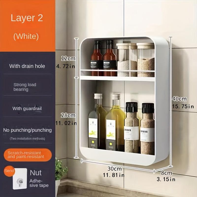 Wall Mounted Cosmetics Shelf for Bathroom Storage