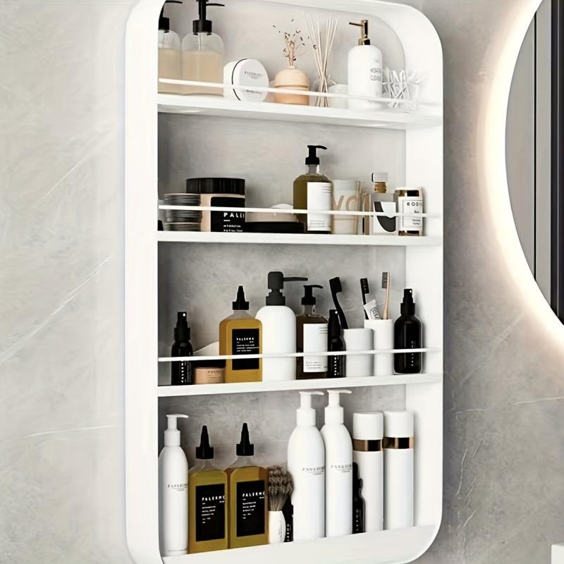 Wall Mounted Cosmetics Shelf for Bathroom Storage