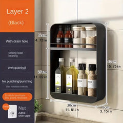 Wall Mounted Cosmetics Shelf for Bathroom Storage
