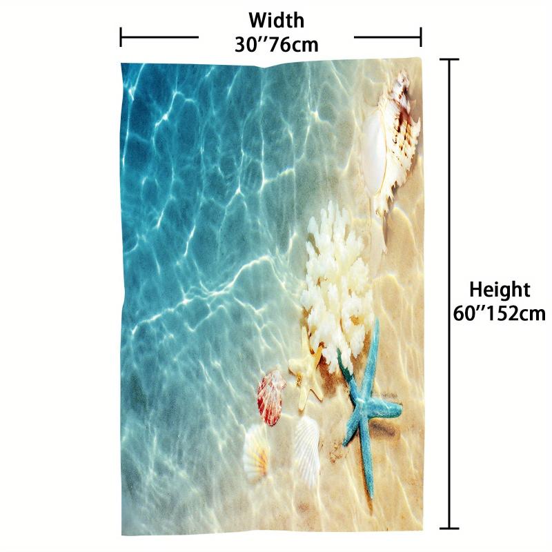 Microfiber Beach Towel Quick Dry Soft & Absorbent Ocean Tropical Pattern