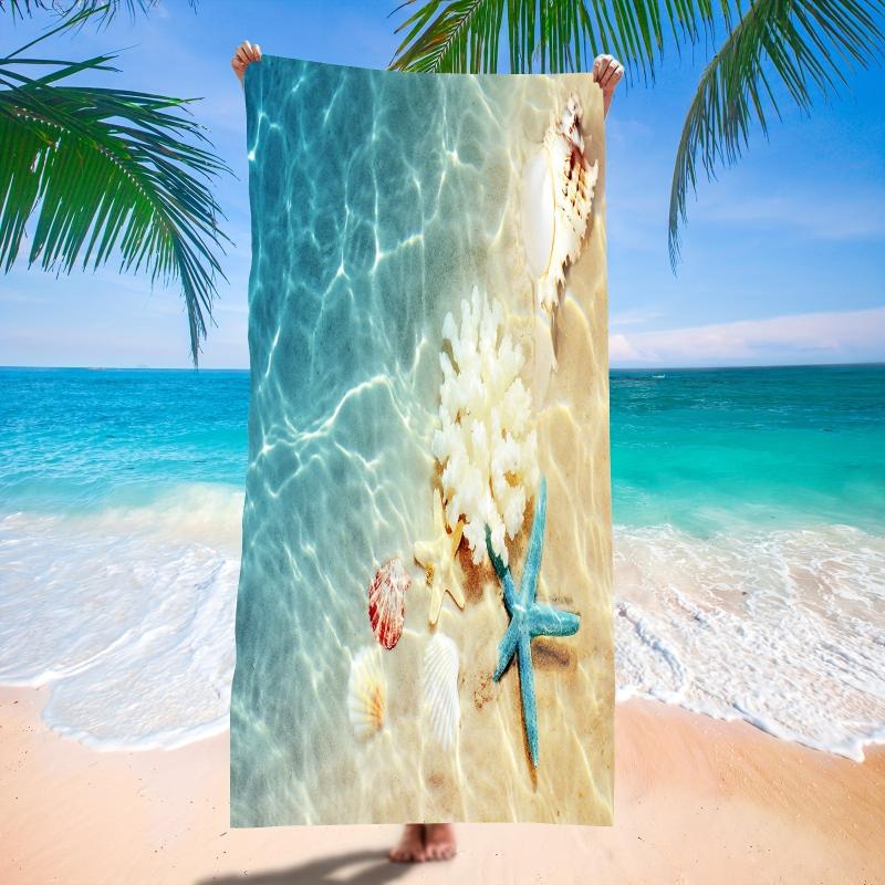 Microfiber Beach Towel Quick Dry Soft & Absorbent Ocean Tropical Pattern