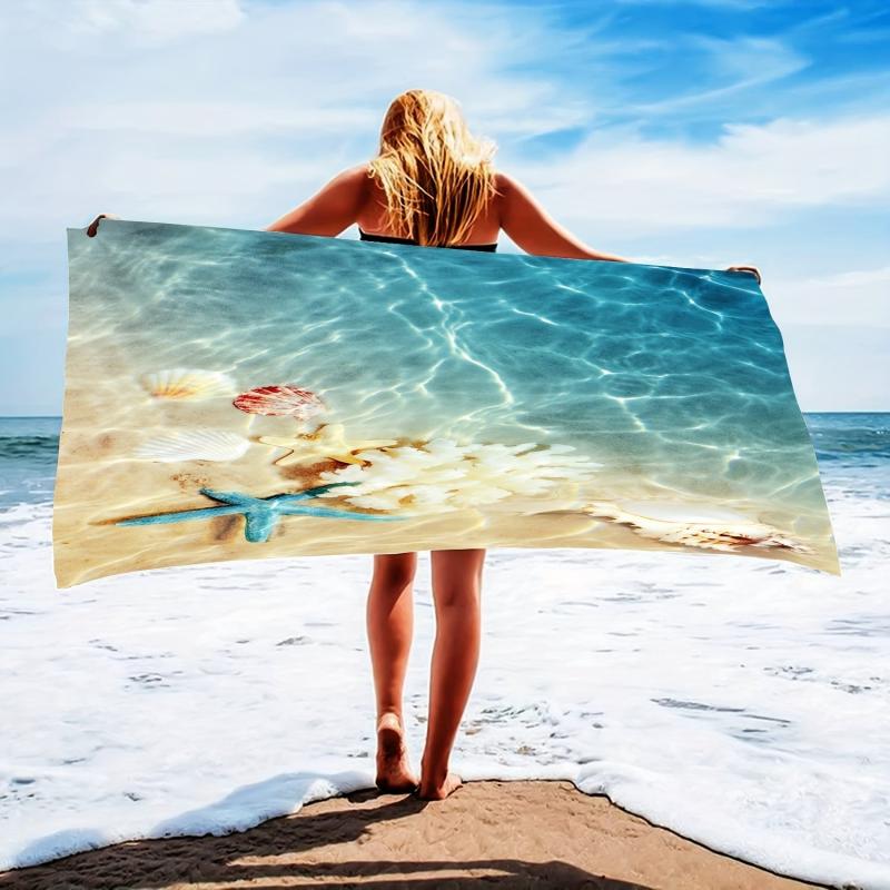 Microfiber Beach Towel Quick Dry Soft & Absorbent Ocean Tropical Pattern