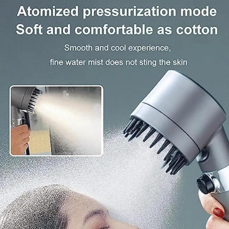 1pc Multifunctional Massage Shower Head High Pressure 3 Mode Handheld Shower Hea