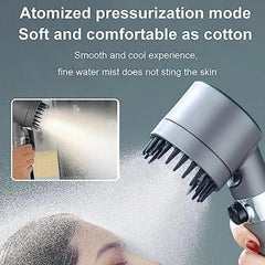 1pc Multifunctional Massage Shower Head High Pressure 3 Mode Handheld Shower Hea