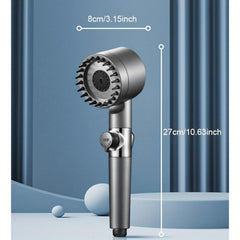 1pc Multifunctional Massage Shower Head High Pressure 3 Mode Handheld Shower Hea