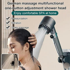 1pc Multifunctional Massage Shower Head High Pressure 3 Mode Handheld Shower Hea