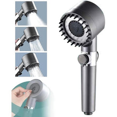 1pc Multifunctional Massage Shower Head High Pressure 3 Mode Handheld Shower Hea