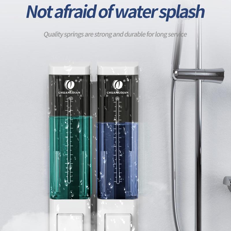 Wall Mounted Manual Soap Dispenser Pump 2x180ml Chamber For Bathroom