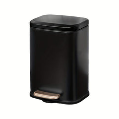 Small Rectangular Trash Can Soft Close Lid Stain Resistant Brushed Stainless