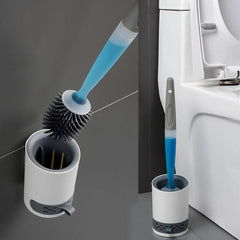 Toilet Brush Set Wall Mounted with Detergent Holder