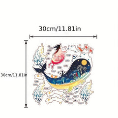 Whale Pattern Toilet Lid Decal Removable Self Adhesive Toilet Sticker