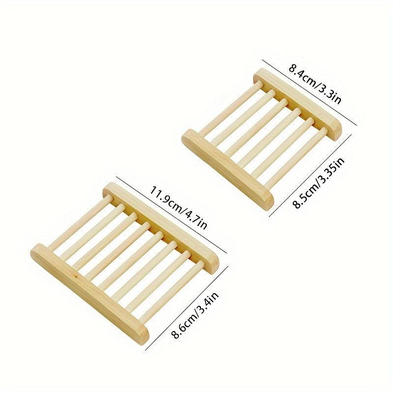 Wooden Soap Dish Drain Soap Tray Self Draining Soap Holder Soap Rack Bathroom