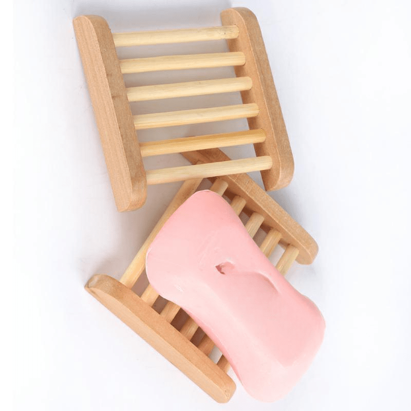 Wooden Soap Dish Drain Soap Tray Self Draining Soap Holder Soap Rack Bathroom