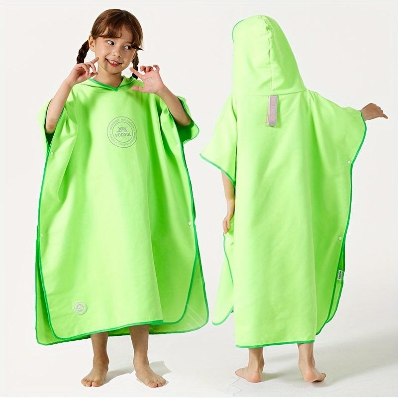 Kids Quick Drying Hooded Bathrobe for Beach and Pool