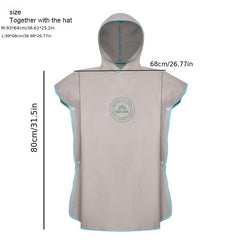 Kids Quick Drying Hooded Bathrobe for Beach and Pool
