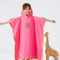 Kids Quick Drying Hooded Bathrobe for Beach and Pool