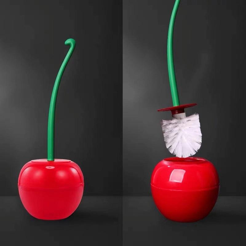 Cherry Shaped Toilet Brush With Holder Box Bathroom Supplies
