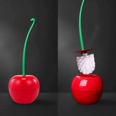 Cherry Shaped Toilet Brush With Holder Box Bathroom Supplies