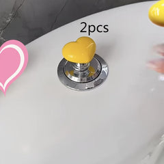 2pcs Love Toilet Press Switch Water Tank Flushing Button