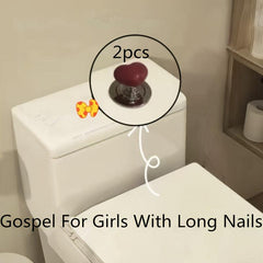 2pcs Love Toilet Press Switch Water Tank Flushing Button