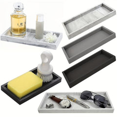 Bathroom Vanity Silicone Tray Countertop Organizer for Essentials