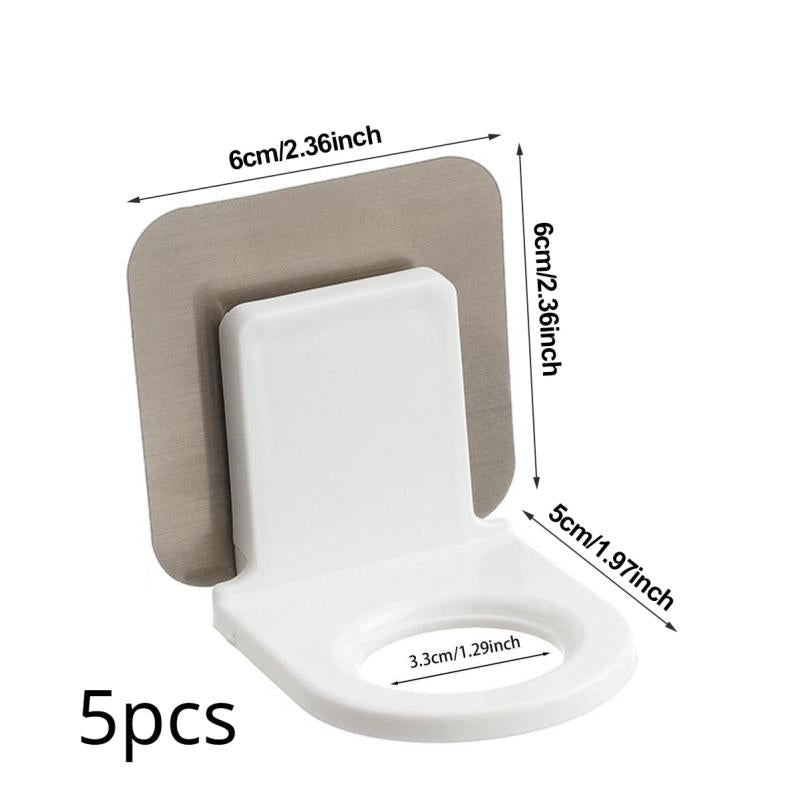 5pcs Shower Gel Bottle Rack Wall Mounted Holder Hook for Bathroom