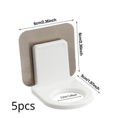 5pcs Shower Gel Bottle Rack Wall Mounted Holder Hook for Bathroom
