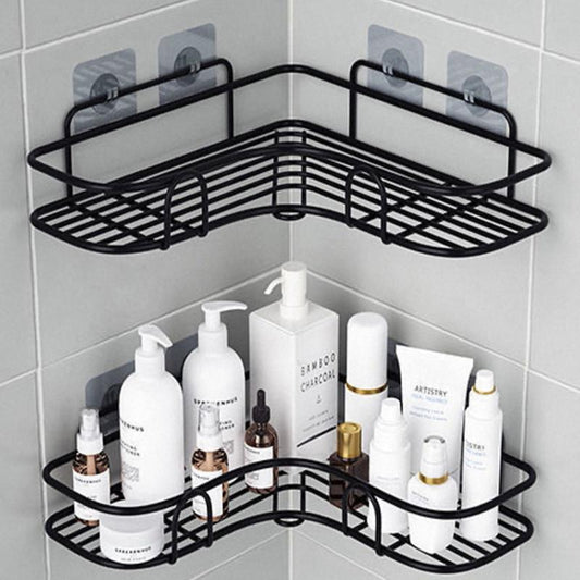 2pcs Corner Shower Caddy Bathroom Storage Wall Mount Shelf