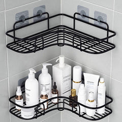 2pcs Corner Shower Caddy Bathroom Storage Wall Mount Shelf