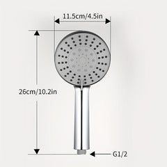 Adjustable Handheld Shower Head Round Spray Bathroom Hardware