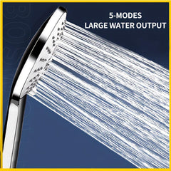 Adjustable Handheld Shower Head Round Spray Bathroom Hardware