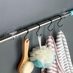 Self Adhesive Curtain Rod Brackets No Drilling Nail Adjustable Hooks