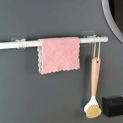 Self Adhesive Curtain Rod Brackets No Drilling Nail Adjustable Hooks