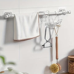 Self Adhesive Curtain Rod Brackets No Drilling Nail Adjustable Hooks