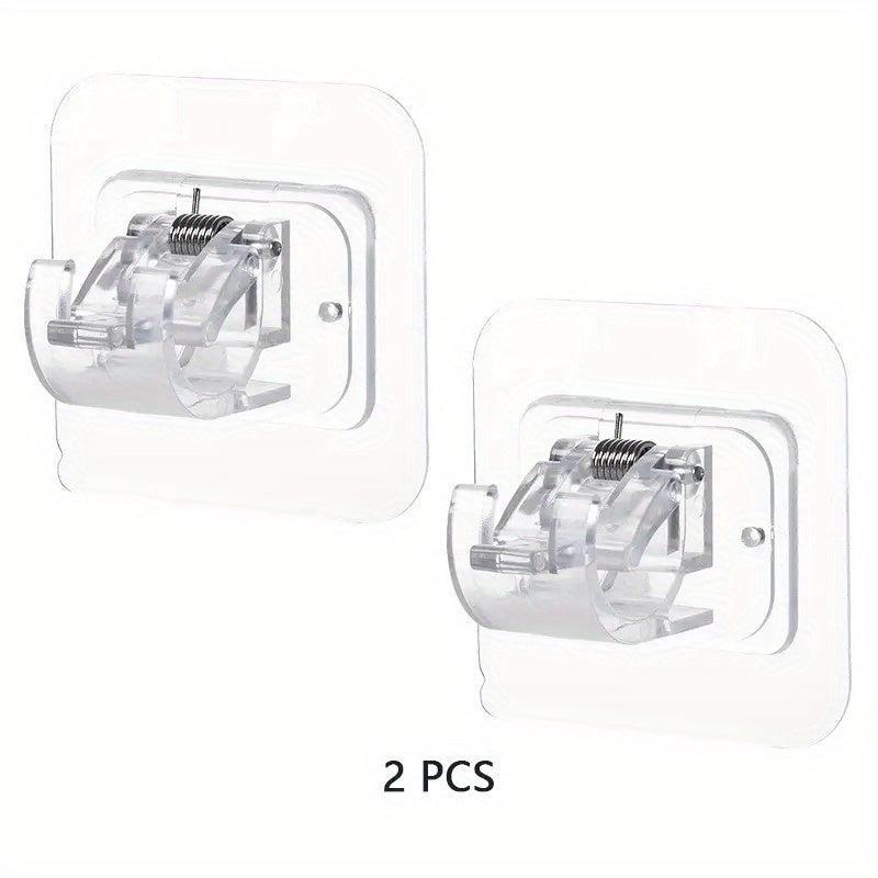 Self Adhesive Curtain Rod Brackets No Drilling Nail Adjustable Hooks