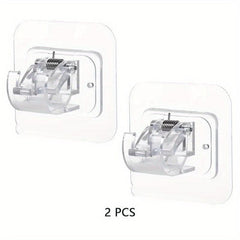 Self Adhesive Curtain Rod Brackets No Drilling Nail Adjustable Hooks