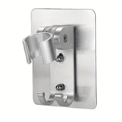 Adjustable Wall Mounted Shower Head Holder with 2 Hanger Hooks