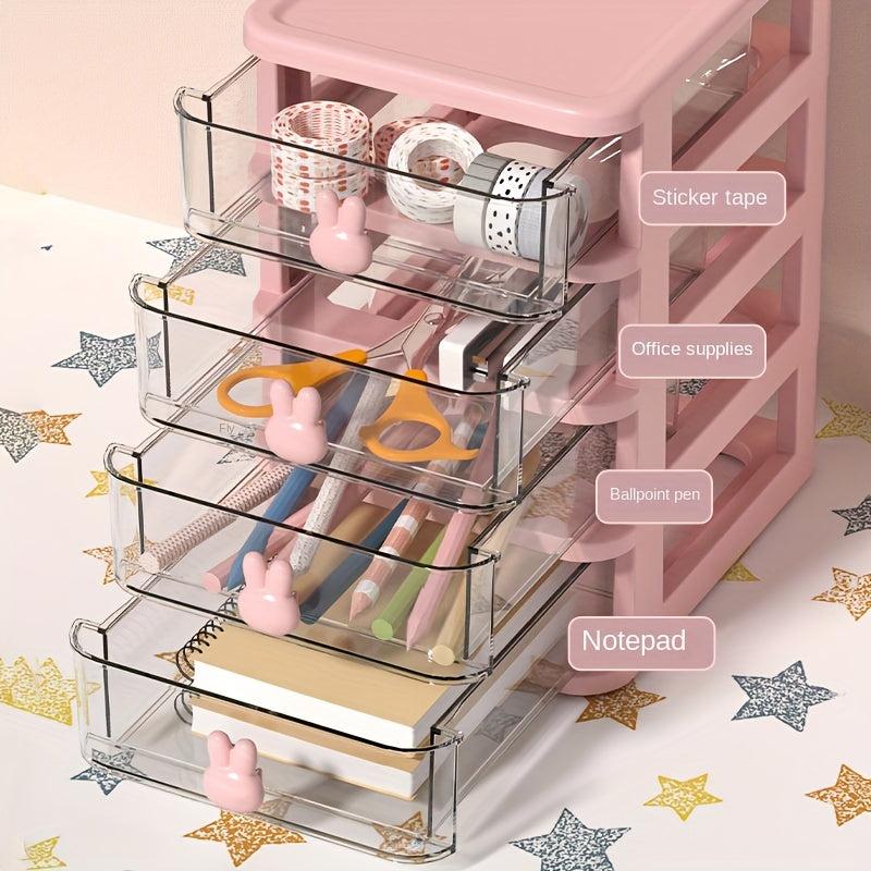 Transparent Cosmetics Jewelry Storage Cabinet Desk Drawer Storage Box
