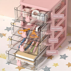 Transparent Cosmetics Jewelry Storage Cabinet Desk Drawer Storage Box