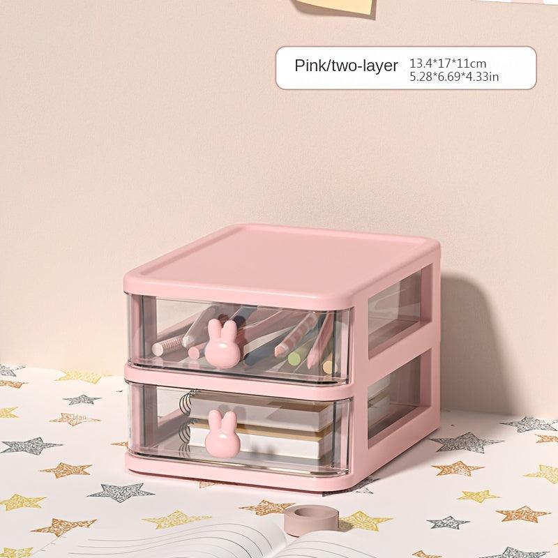 Transparent Cosmetics Jewelry Storage Cabinet Desk Drawer Storage Box