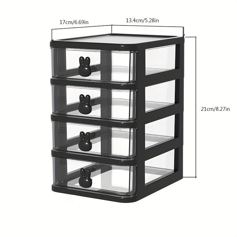 Transparent Cosmetics Jewelry Storage Cabinet Desk Drawer Storage Box