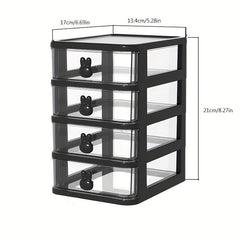 Transparent Cosmetics Jewelry Storage Cabinet Desk Drawer Storage Box