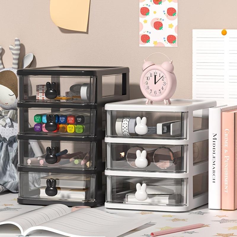 Transparent Cosmetics Jewelry Storage Cabinet Desk Drawer Storage Box