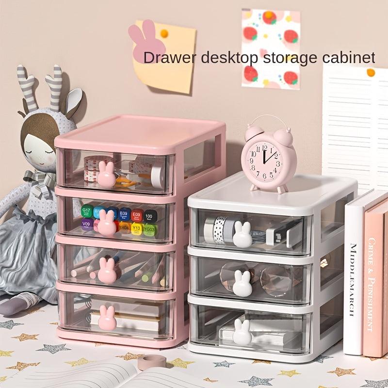 Transparent Cosmetics Jewelry Storage Cabinet Desk Drawer Storage Box