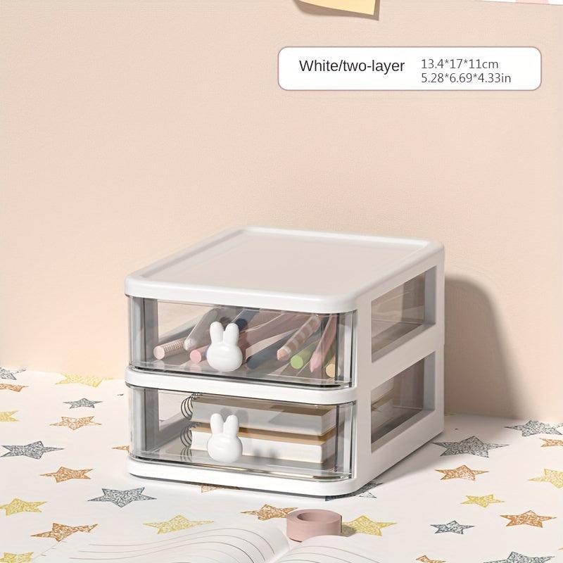 Transparent Cosmetics Jewelry Storage Cabinet Desk Drawer Storage Box