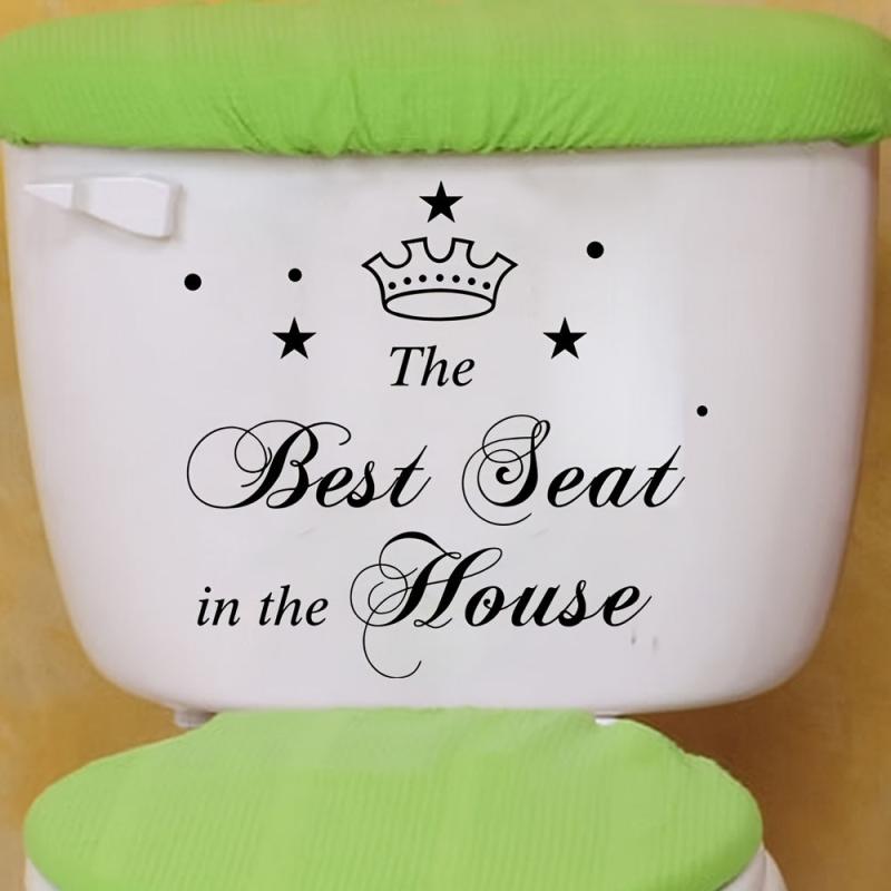 Removable Bathroom Toilet Seat Sticker Waterproof Decorative Decal
